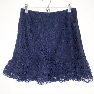 DRAPER JAMES Blue Tulip Lace Skirt 